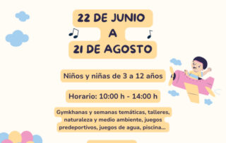 Cartel ampliación plazo de inscripción campamentos de verano. julio 2026