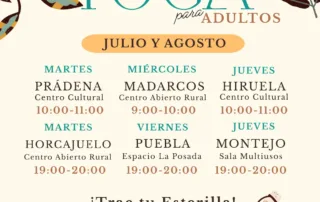 Yoga en Verano en la Sierra del Rincón.